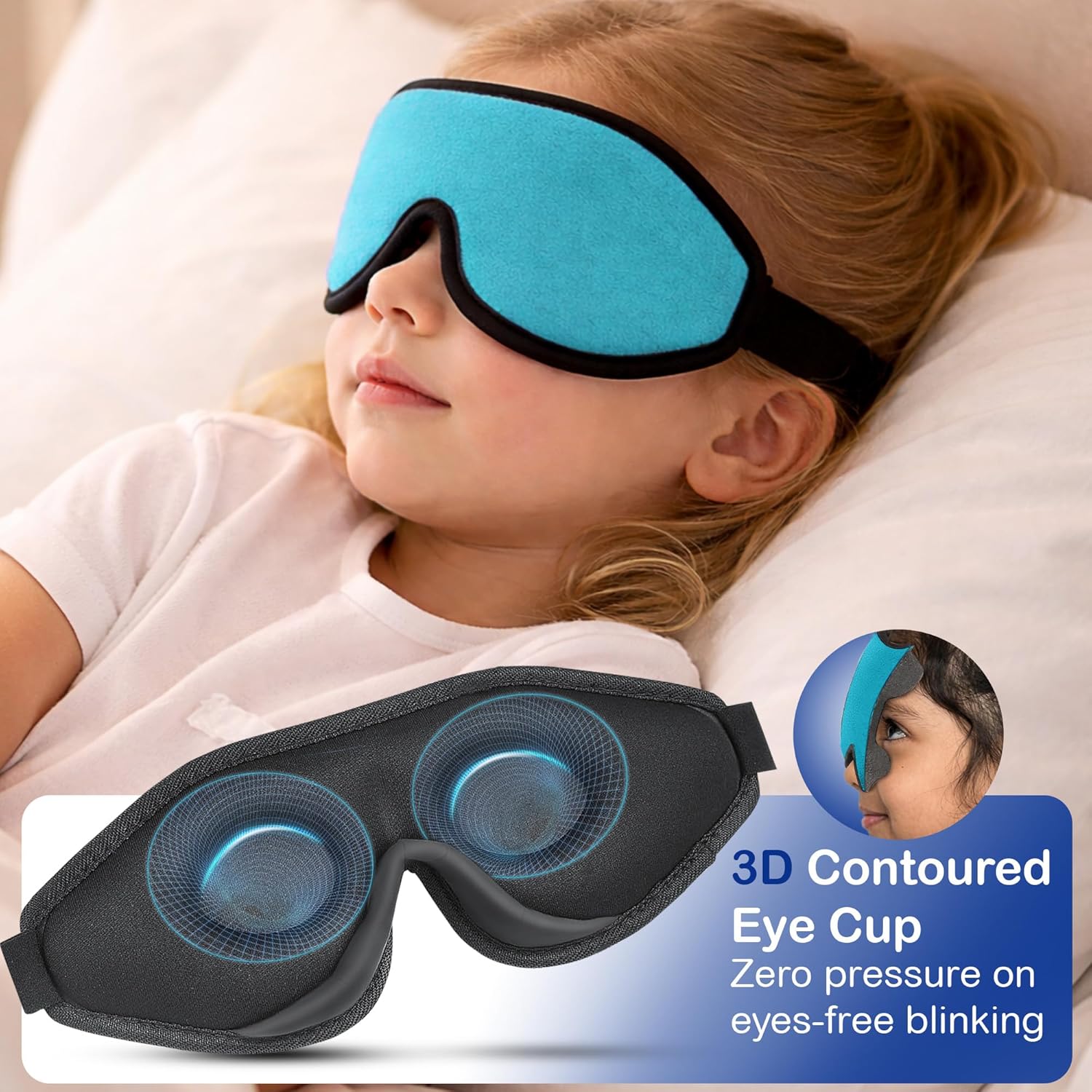 Kids Sleep Masks & Memory Foam Eye Covers