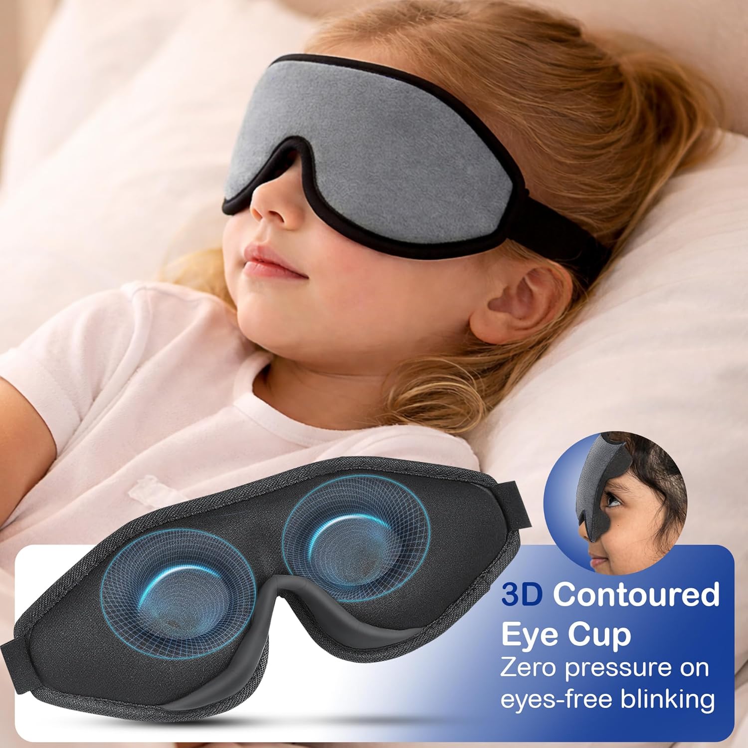 Kids Sleep Masks & Memory Foam Eye Covers