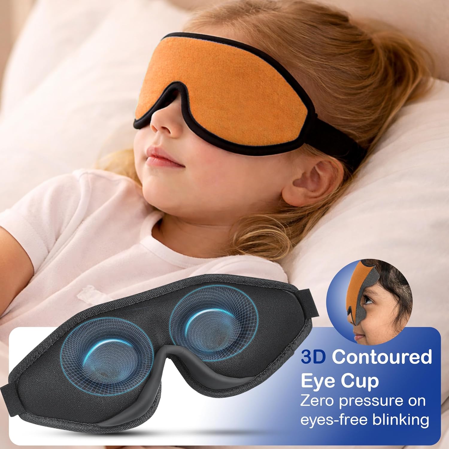 Kids Sleep Masks & Memory Foam Eye Covers