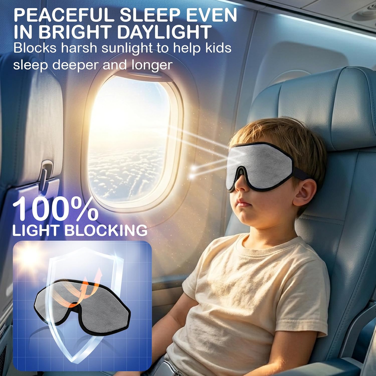 Kids Sleep Masks & Memory Foam Eye Covers